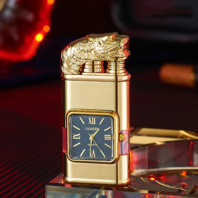 Elegant Ignition: Blue Flame Metal Lighter