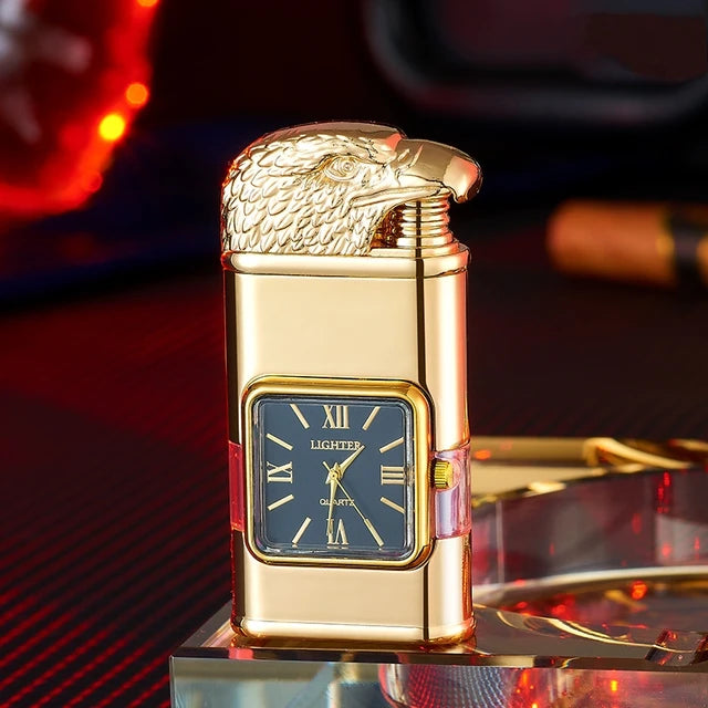 Elegant Ignition: Blue Flame Metal Lighter